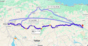 Google Maps rota planlama kaç saat sürüyor?