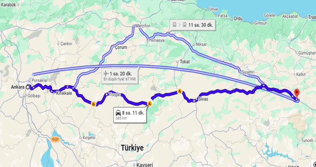 Google Maps rota planlama kaç saat sürüyor?